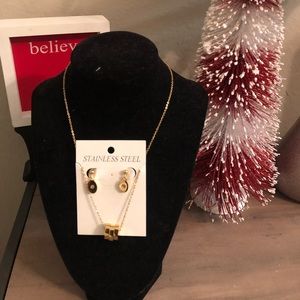 Stainless Steel... earring and necklace
